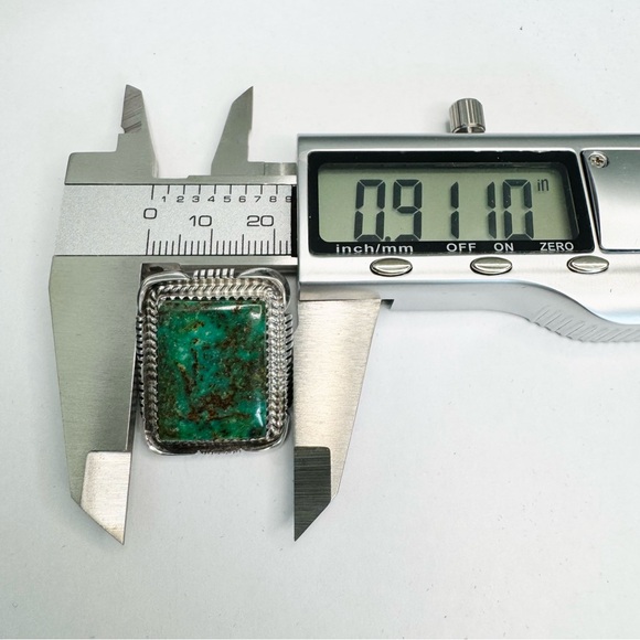 Maria Platero (Navajo) Sterling Silver Turquoise Post Earrings - Picture 15 of 16